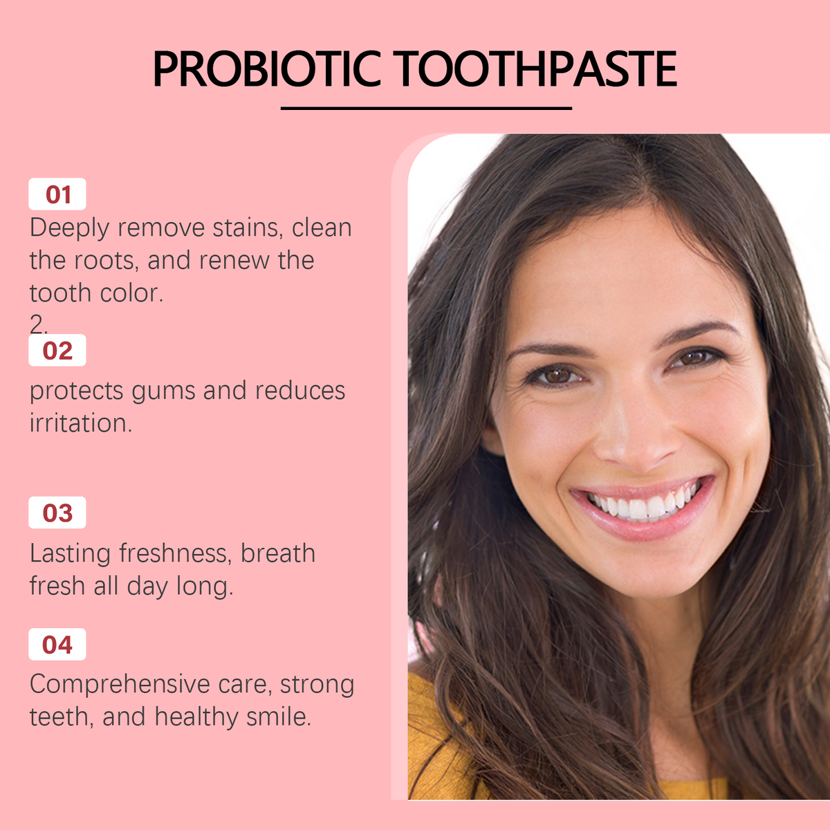Probiotic Whitening Toothpaste for Fresh, Clean Breath