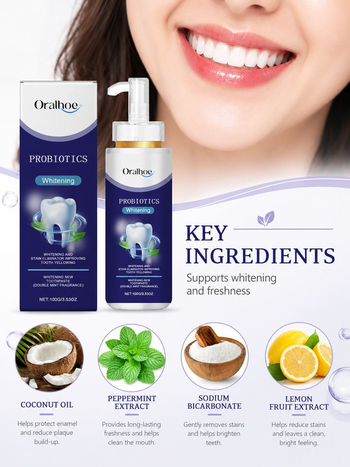 Probiotic Whitening Toothpaste — Whiter Teeth, Healthier