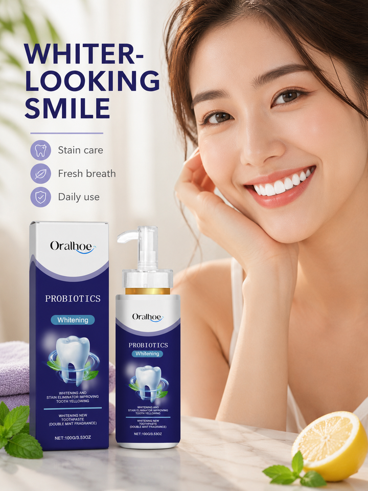 Probiotic Whitening Toothpaste — Whiter Teeth, Healthier