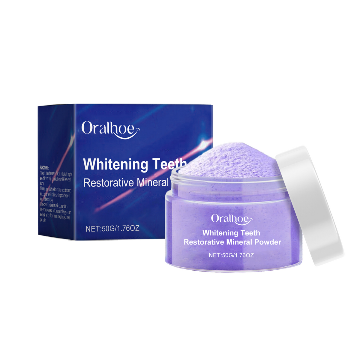 Purple Tooth Powder for Gentle Surface-Stain Brightening
