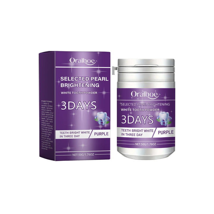 Purple Tooth Powder for Brighter-Looking Teeth Daily