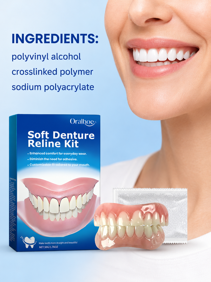 Soft Denture Reline Kit — Custom Fit, No Adhesive Needed