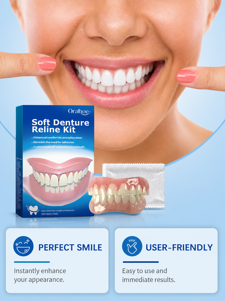 Soft Denture Reline Kit — Custom Fit, No Adhesive Needed