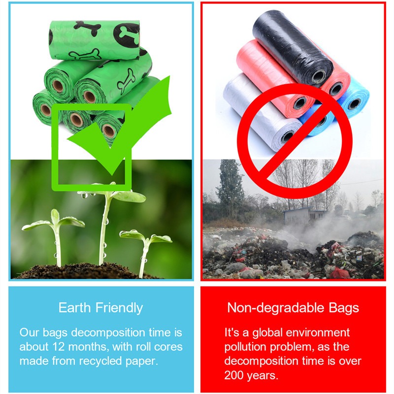 Dog Waste Bags With Portable Clip For Easier Walks