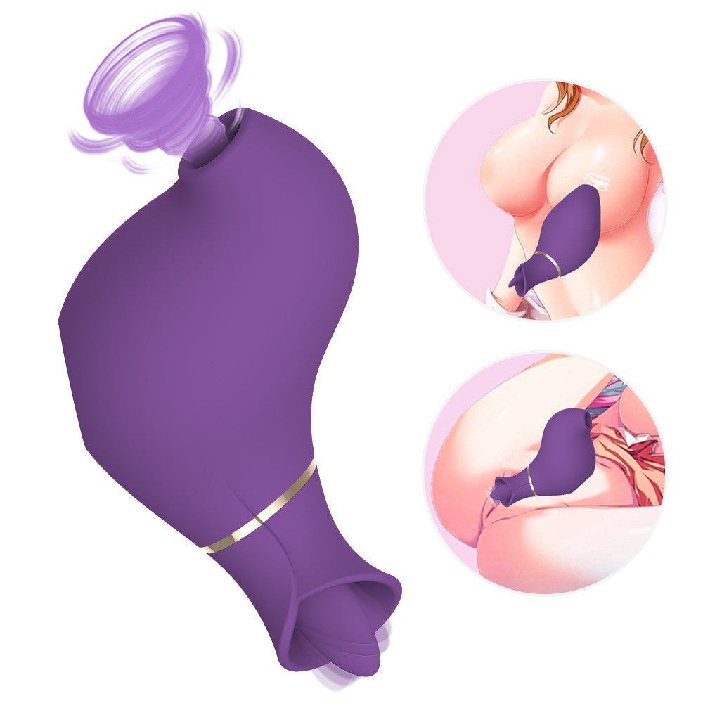 Couples Suction Pleasure Massager With Tongue-Licking Modes