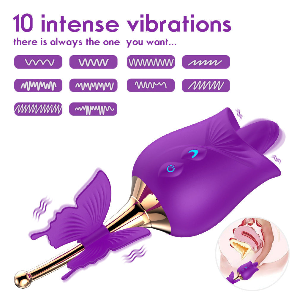2-in-1 Vibrator with 10 Intense Vibration Patterns