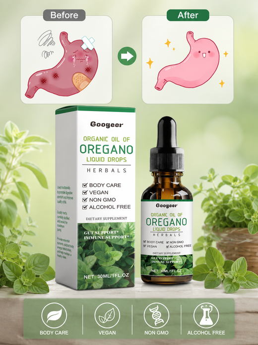 Organic Oregano Oil Drops — Natural Digestive & Immune Support