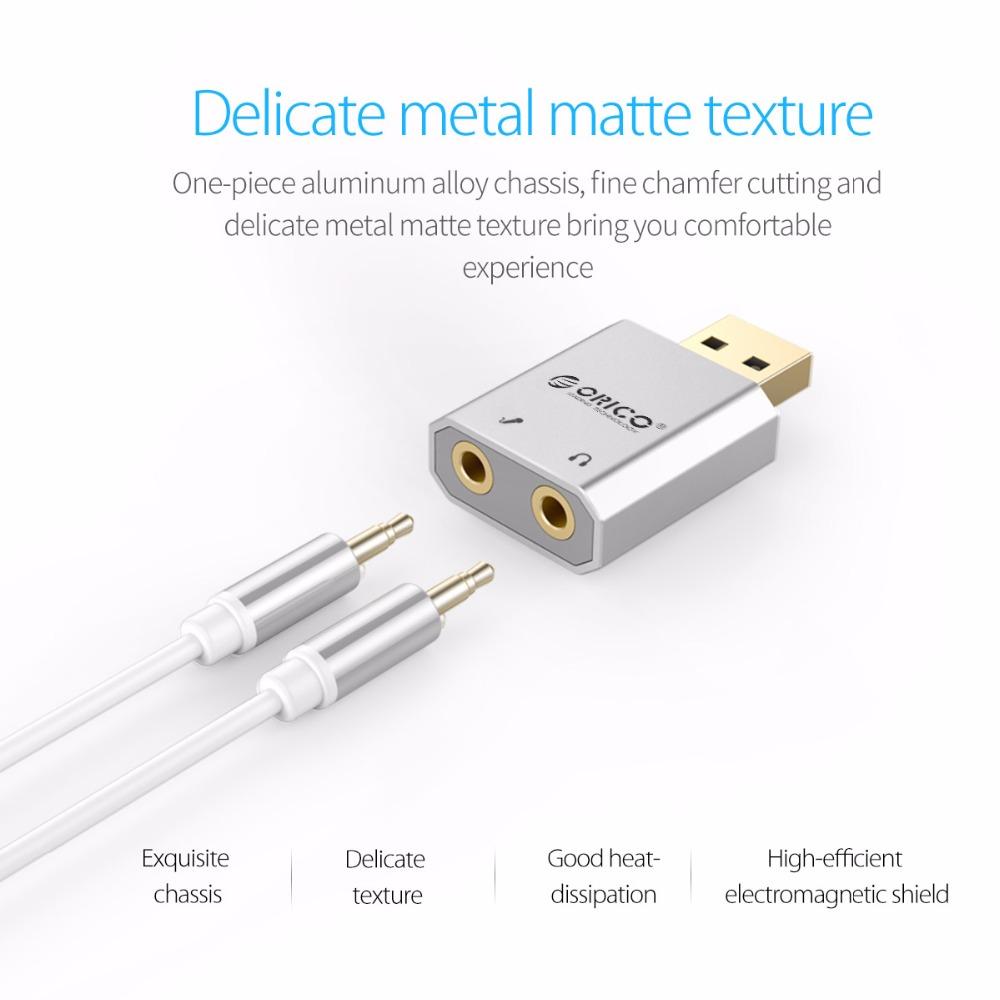 USB Sound Card for PC: Stereo Mic & Headphone Jacks