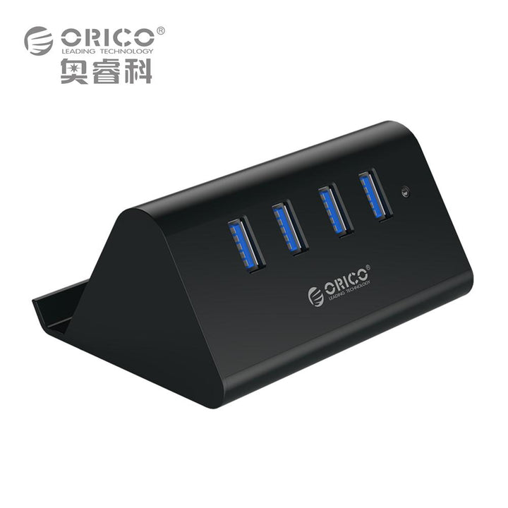 4-Port USB 3.0 Hub with Phone Stand for Desk Setups