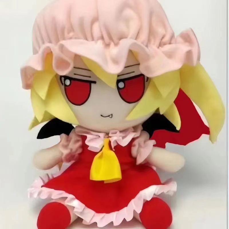 Anime Character Plush Doll With Signature Bow Display