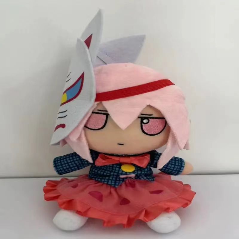 Anime Character Plush Doll With Signature Bow Display
