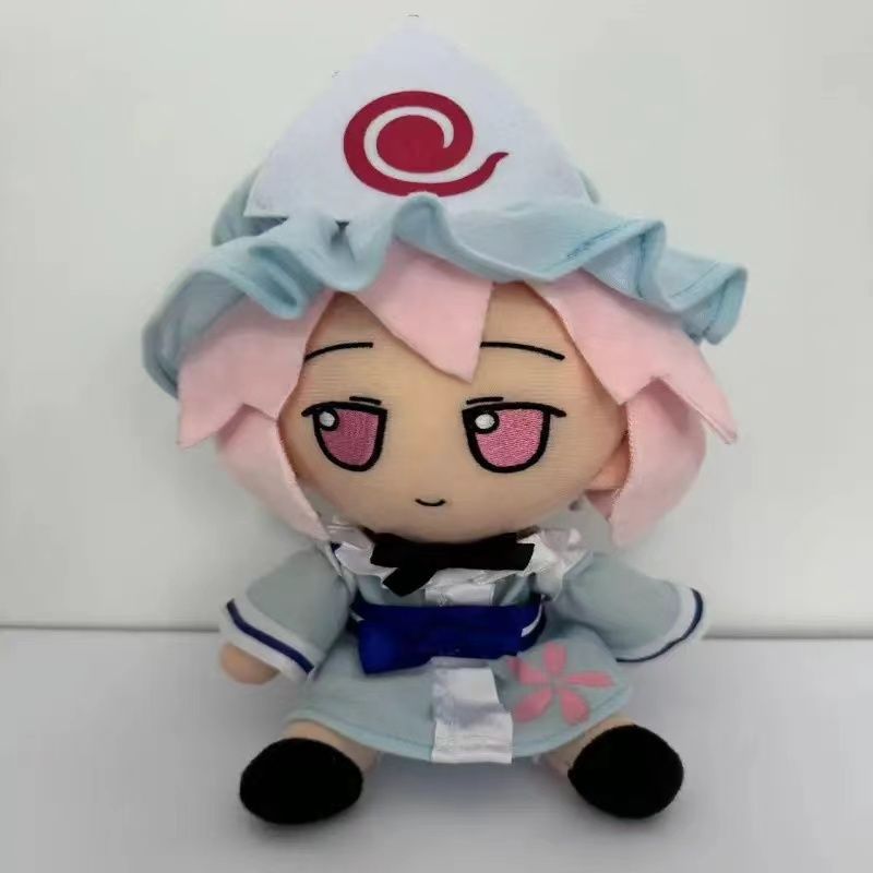 Anime Character Plush Doll With Signature Bow Display
