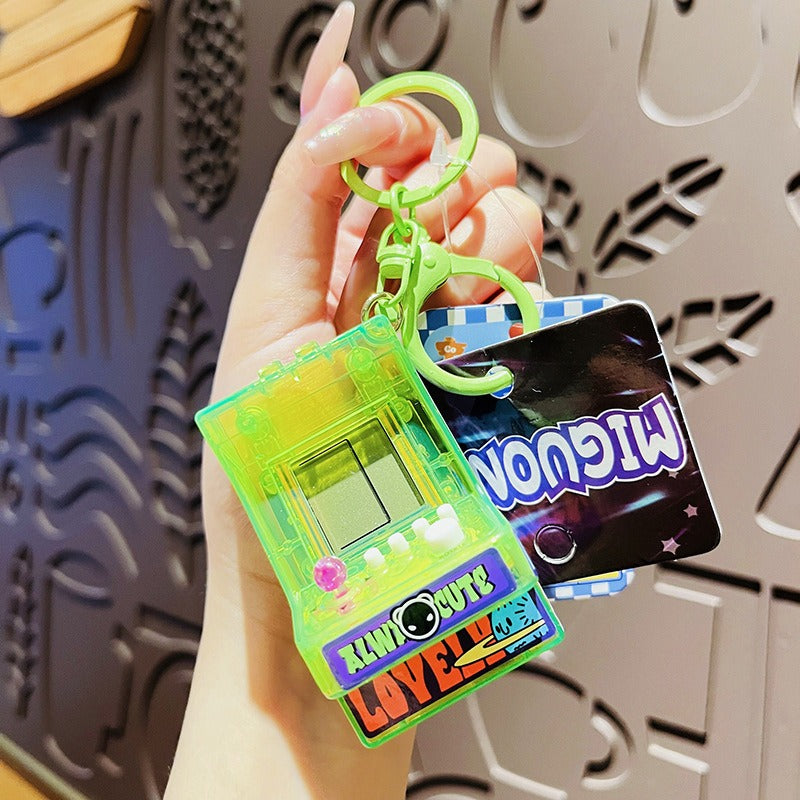 Retro Handheld Game Keychain for Backpacks & Travel
