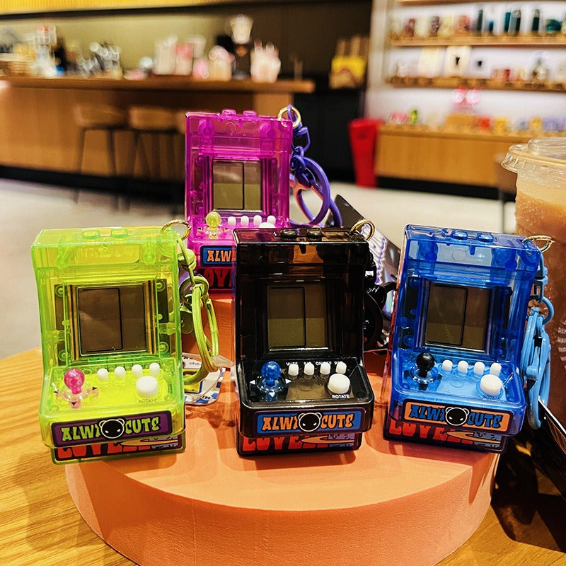 Retro Handheld Game Keychain for Backpacks & Travel