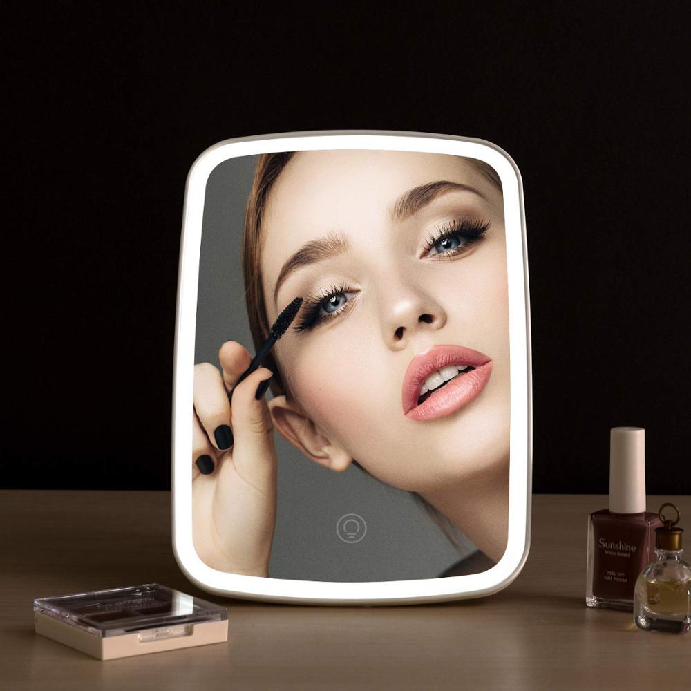 Touch-Control LED Makeup Mirror for Desk and Dorm Use