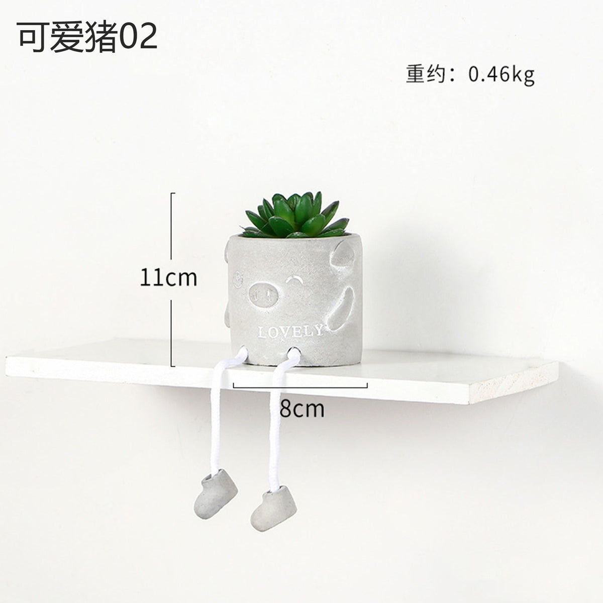 Artificial Succulent Planter with Playful Desk Decor