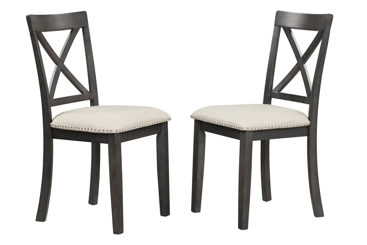 Round Marble-Look Dining Table Set for 4 with Padded Chairs
