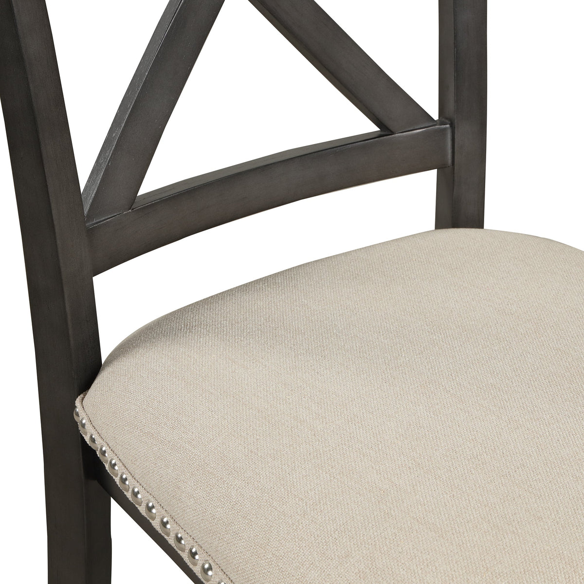 Round Marble-Look Dining Table Set for 4 with Padded Chairs