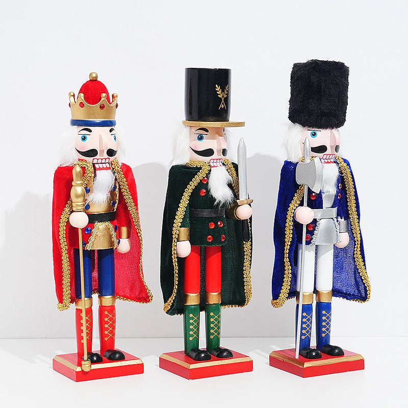 Wood Nutcracker Soldier Decor for Christmas Mantels