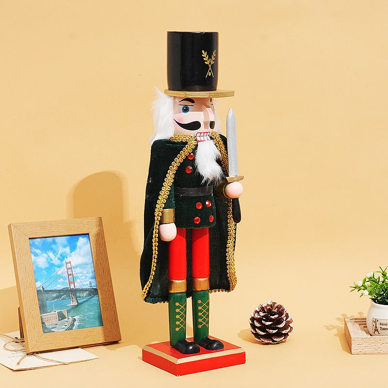 Wood Nutcracker Soldier Decor for Christmas Mantels
