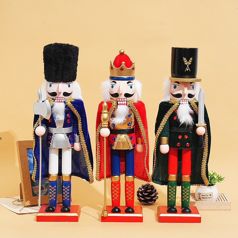 Wood Nutcracker Soldier Decor for Christmas Mantels