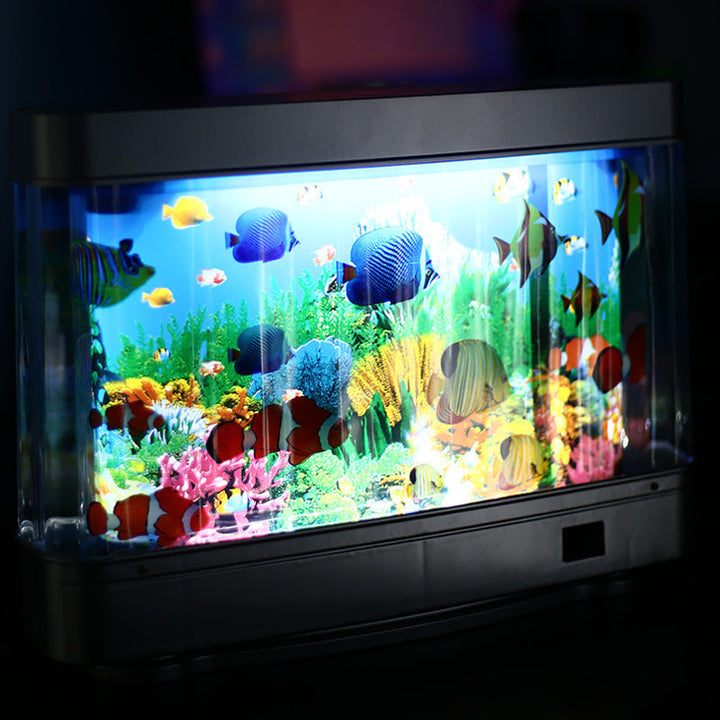 Aquarium Lamp With Colorful Fish-Like LED Ambiance