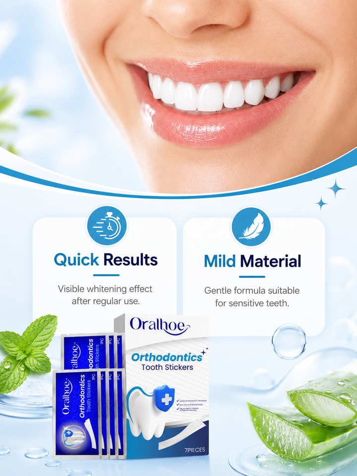 Teeth Whitening Stickers — Gentle Yellow Stain Remover