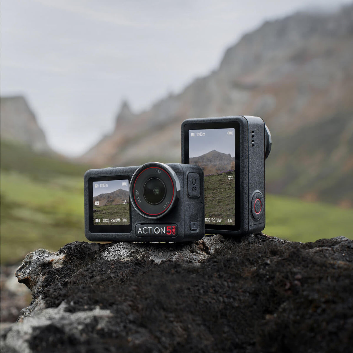 4K Action Camera with 155° Wide View & Dual Screens