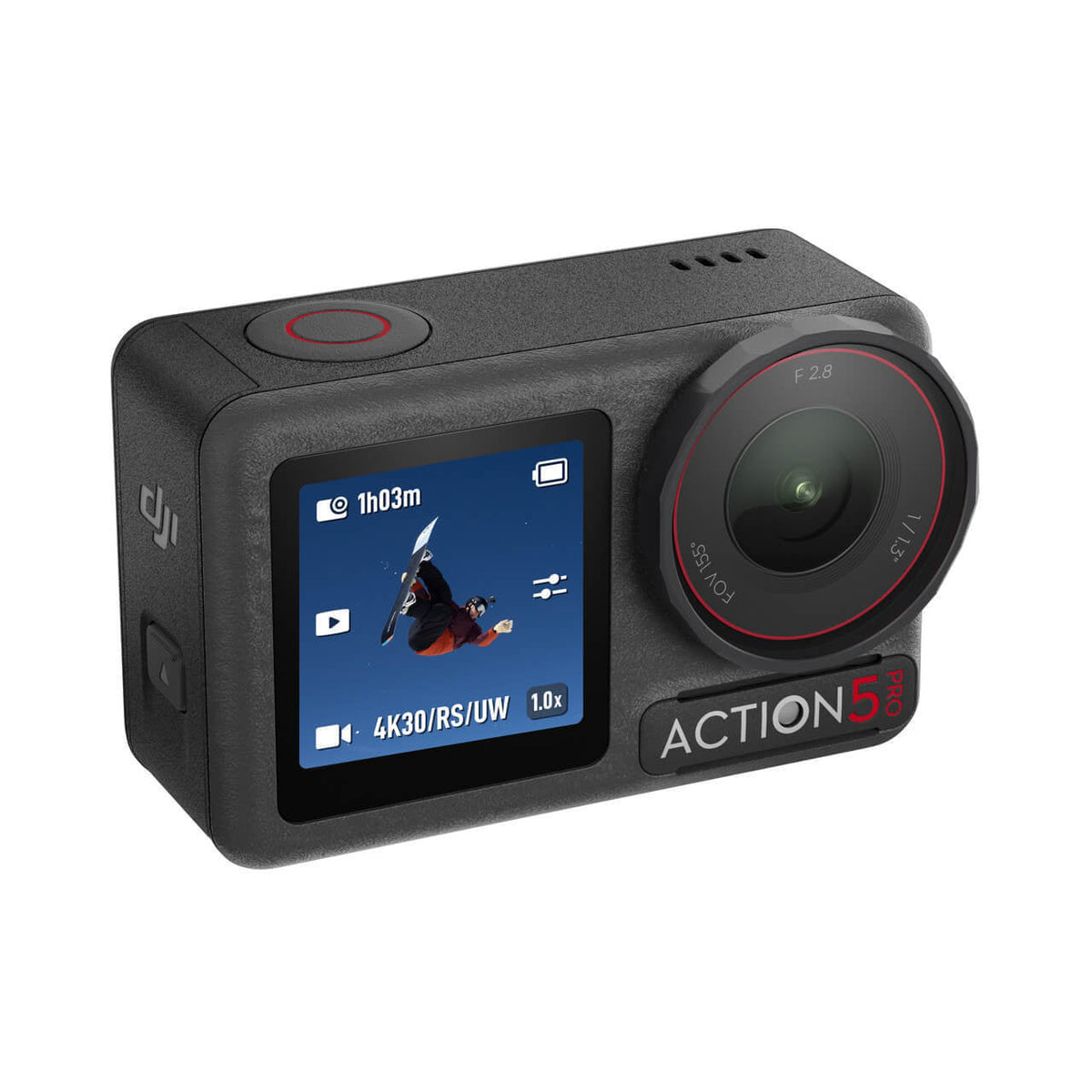 4K Action Camera with 155° Wide View & Dual Screens