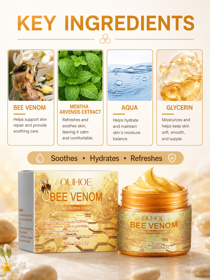 Bee Venom Repair Cream – Soothing Relief for Dry, Irritated