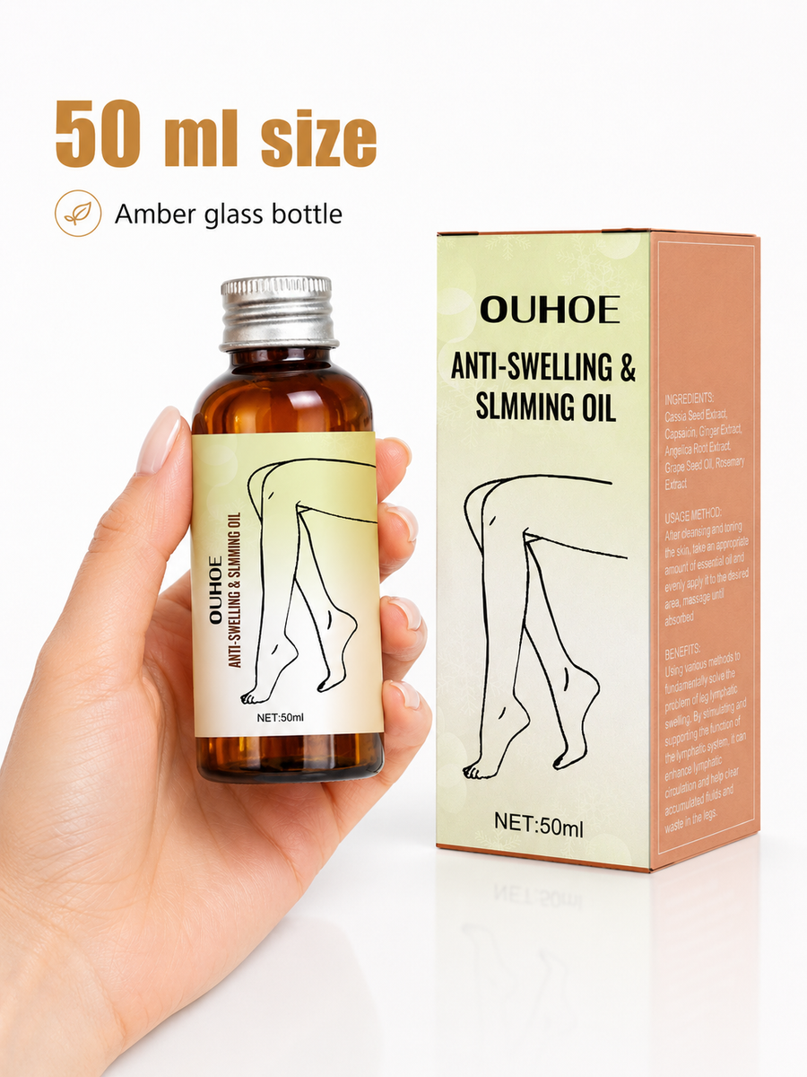 Lymphatic Drainage Body Oil — Visible Leg Slimming in 1–4 Weeks