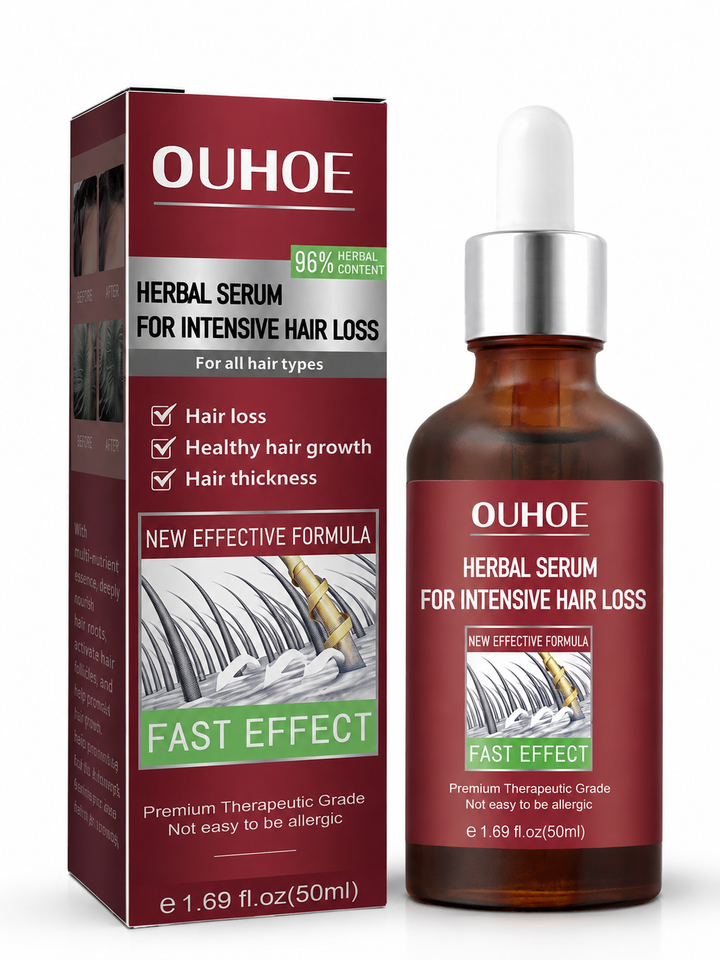Hair Growth Serum – Fast-Acting 98% Herbal, Restores Thickness