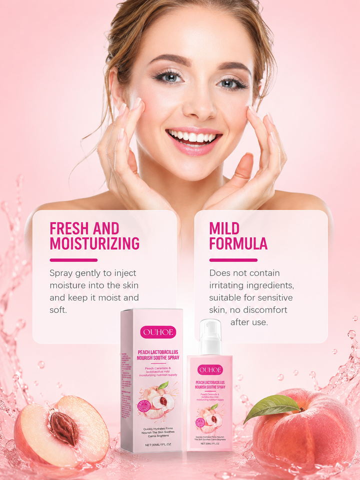 Peach Ceramide Hydrating Face Mist for Sensitive Skin