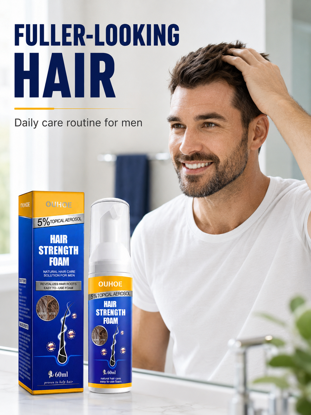 Men’s Hair Foam Mousse — 5% Anti-Hair Loss