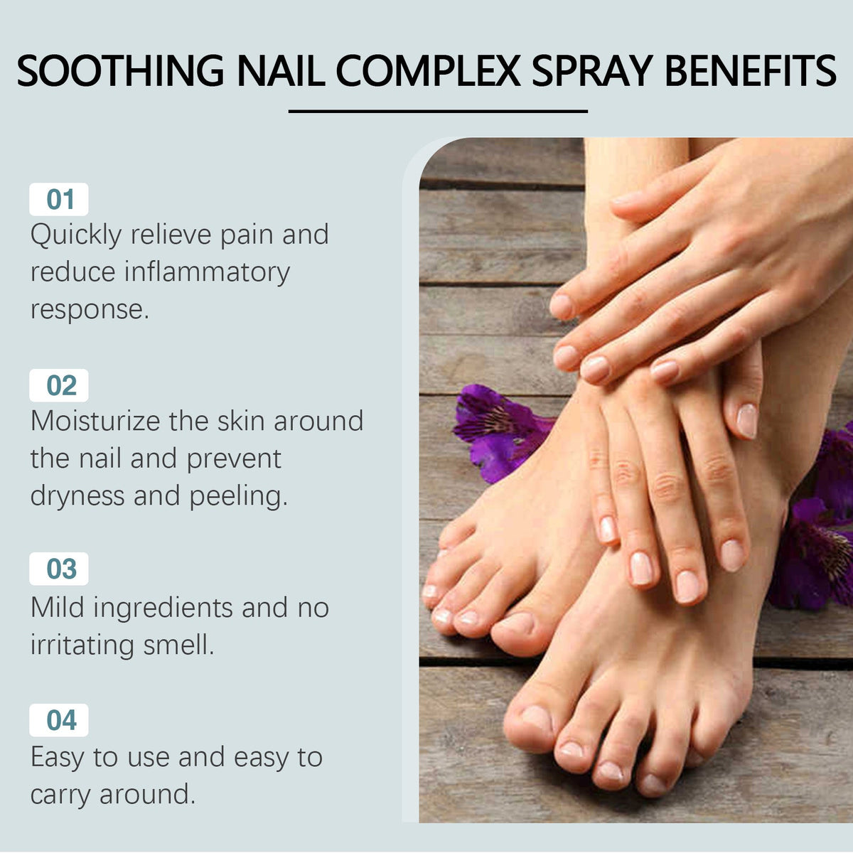 Mild Toenail Care Spray with Lavender & Almond Oil
