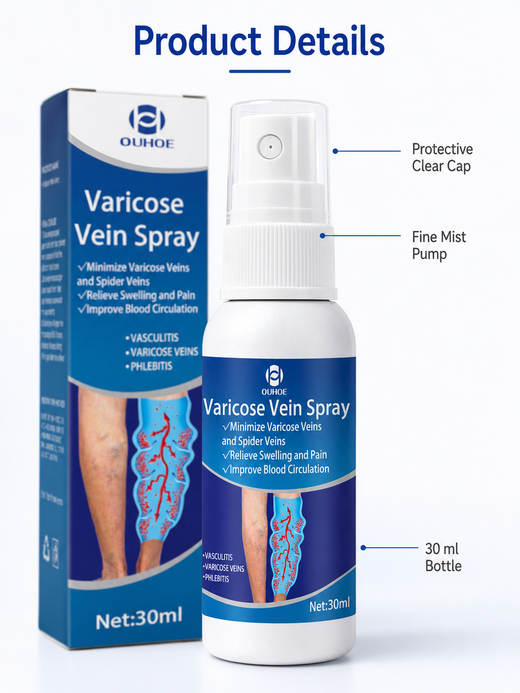 OUHOE Varicose Vein Spray — 60% Improvement in 4 Weeks