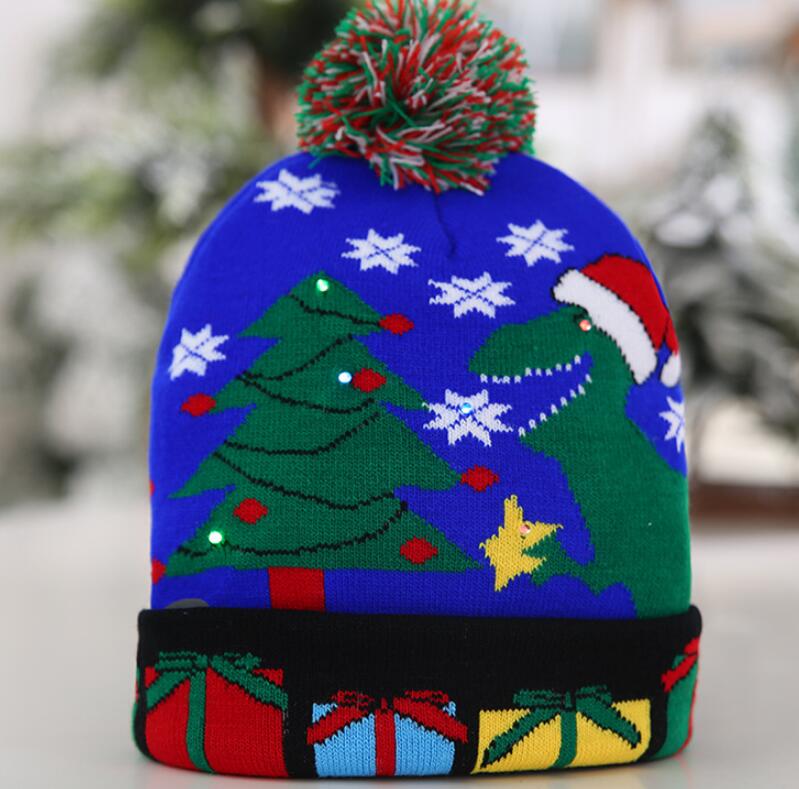 LED Christmas Knit Beanie Hat for Festive Winter Style