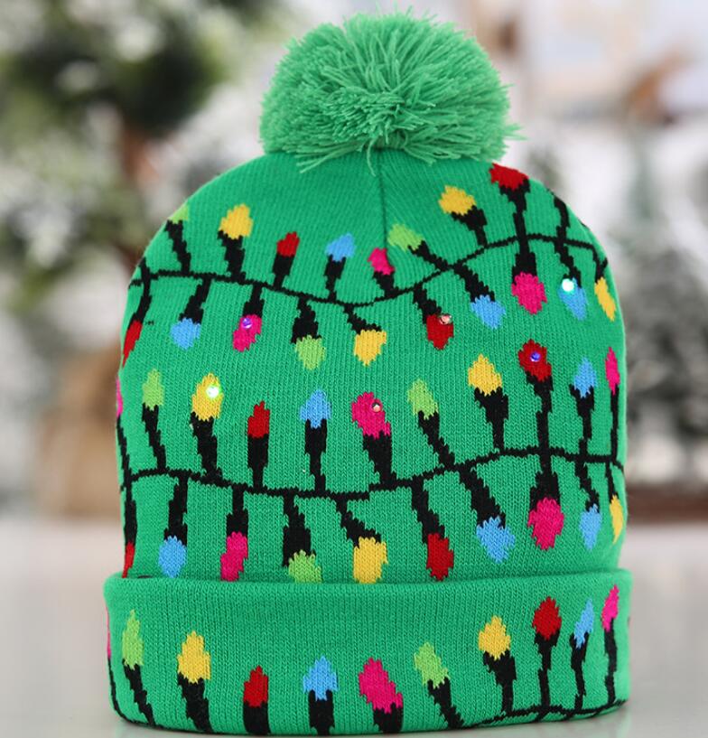 LED Christmas Knit Beanie Hat for Festive Winter Style