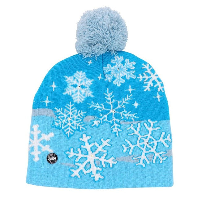 LED Christmas Knit Beanie Hat for Festive Winter Style