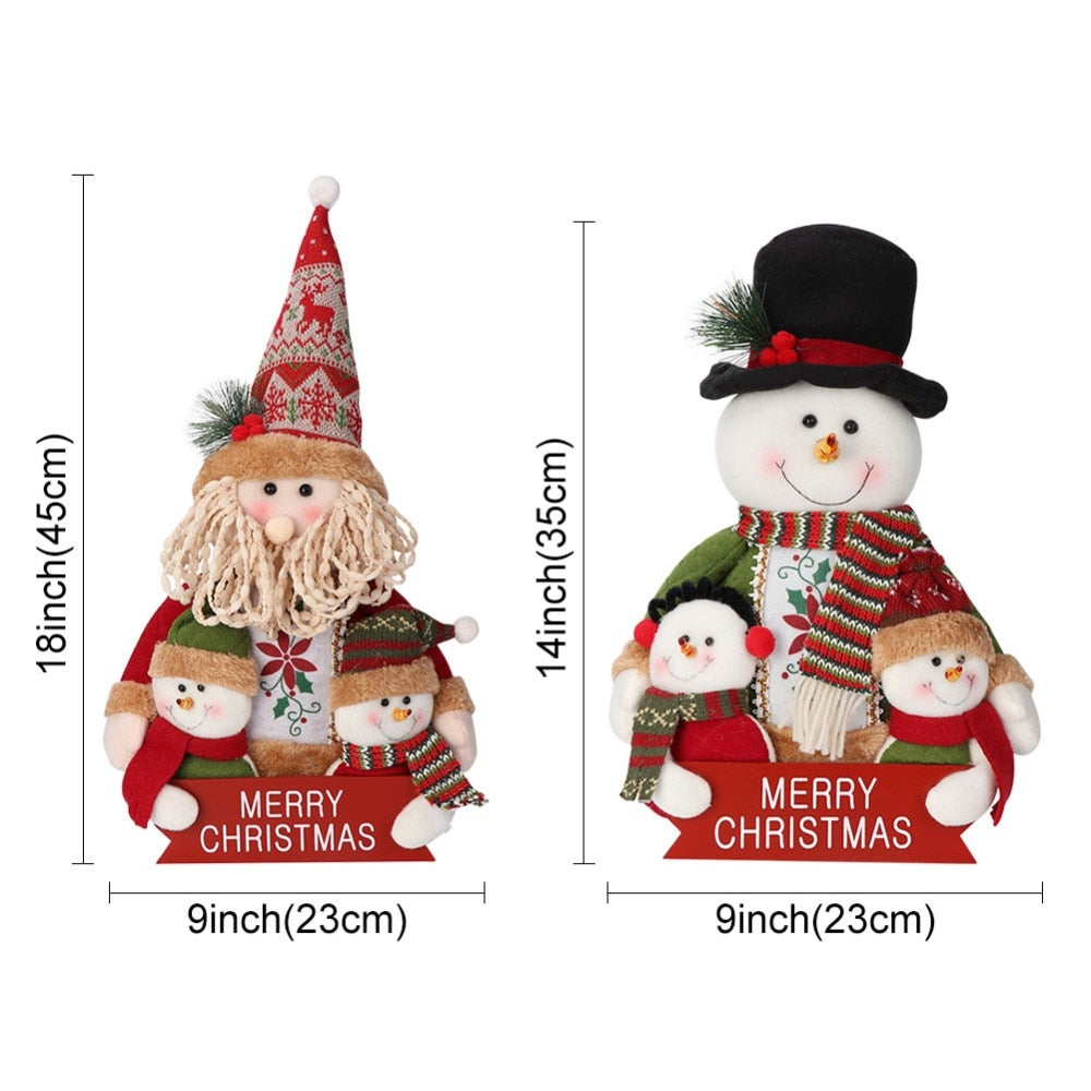 Santa Snowman Family Christmas Tabletop Decoration