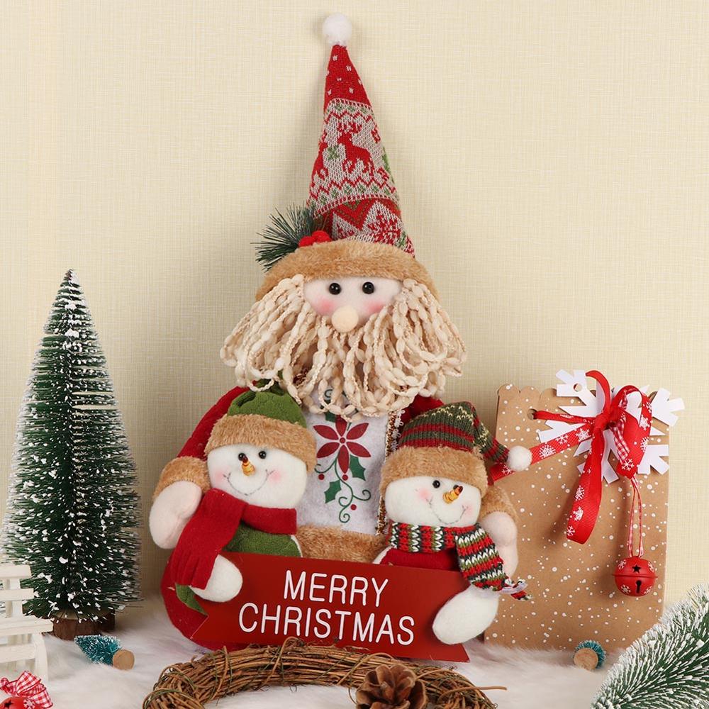 Santa Snowman Family Christmas Tabletop Decoration