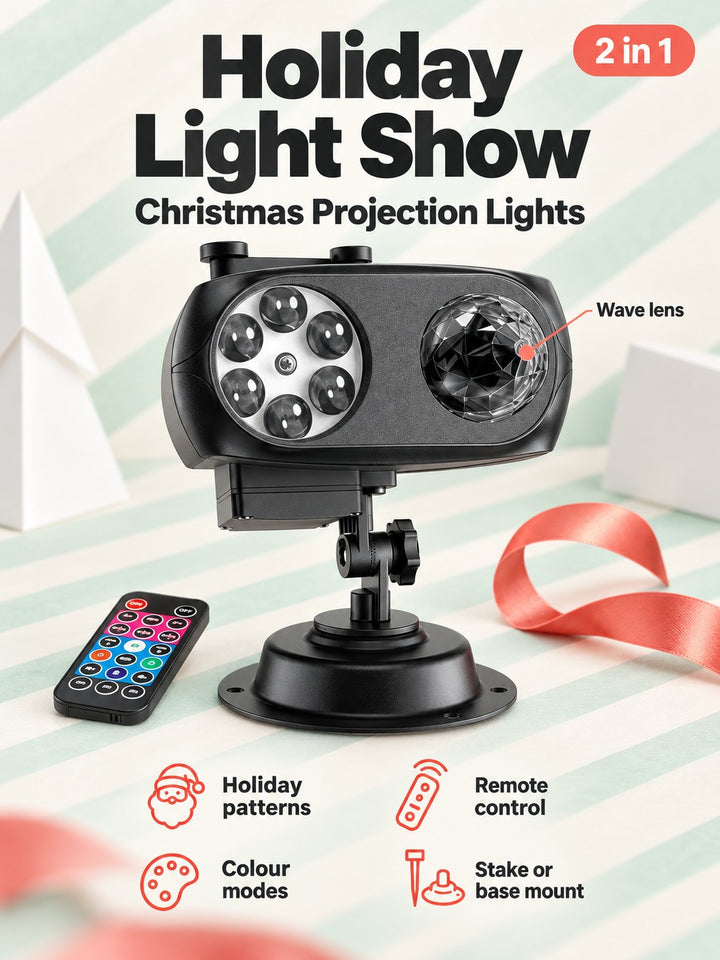 Outdoor Christmas Projection Lights, IP44 Waterproof