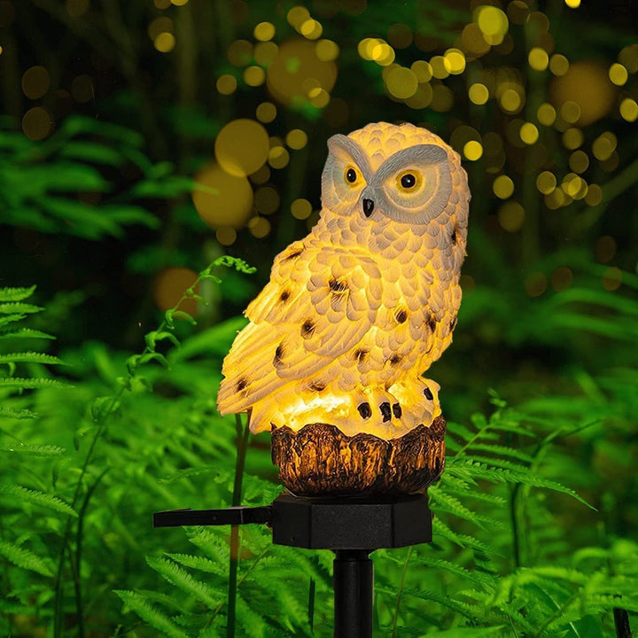 Solar Owl Garden Lights for Outdoor Decor, No Wiring