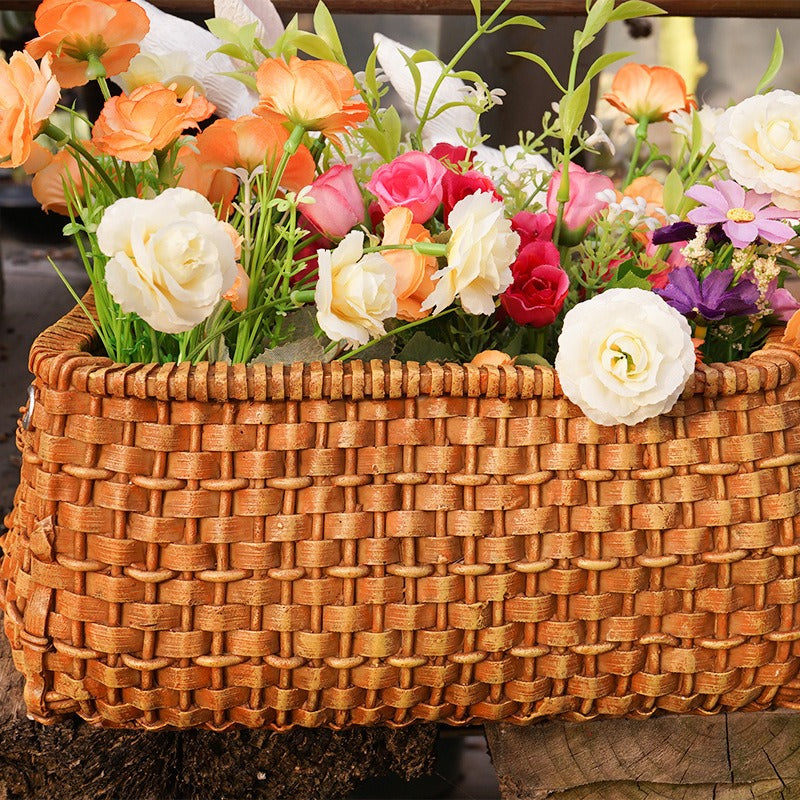 Rabbit Woven Flower Pot Planter for Whimsical Displays