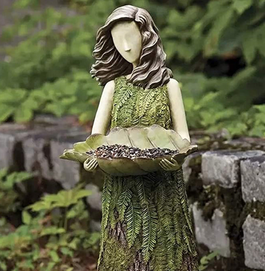 Garden Angel Bird Feeder – Whimsical Resin Ornament
