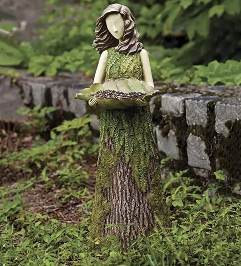 Garden Angel Bird Feeder – Whimsical Resin Ornament