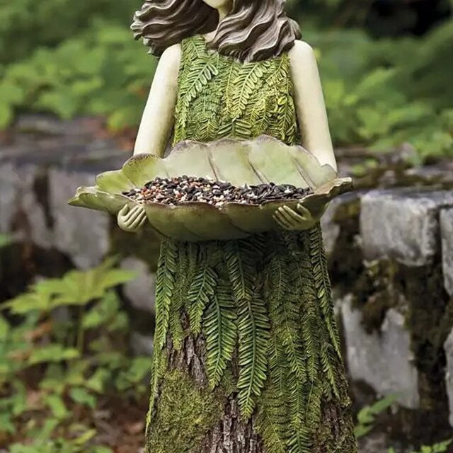 Garden Angel Bird Feeder – Whimsical Resin Ornament