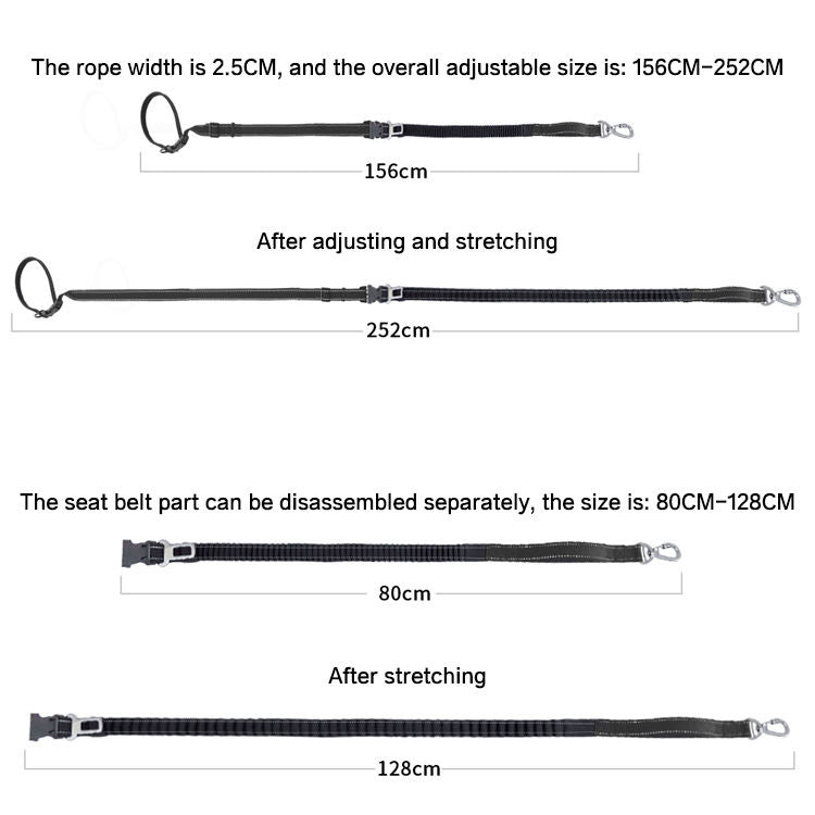 6-in-1 Dog Leash for Hands-Free Walking & Running Dogs