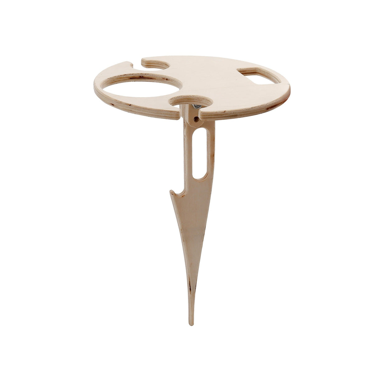 Portable Ground Stake Wine Table for Picnics & Camping