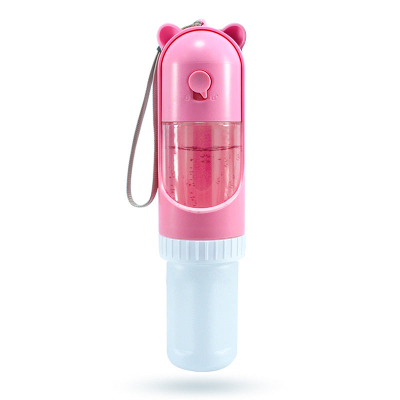 Portable Dog Water Bottle & Food Travel Cup Dispenser